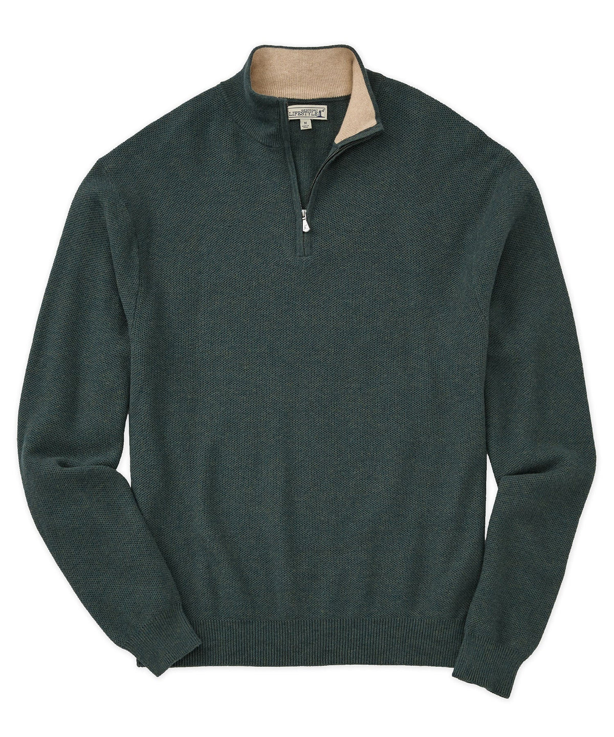 Westport Lifestyle Cotton Cashmere Quarter Zip Pullover Sweater, Men's Big & Tall