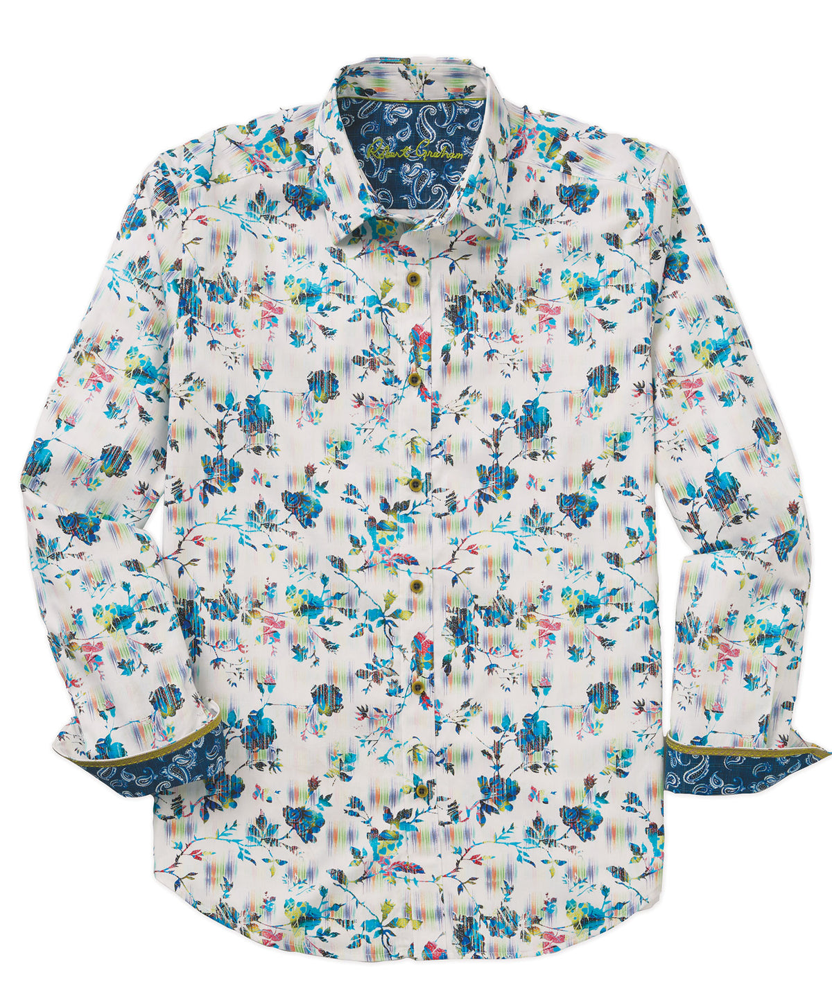 Robert Graham Long Sleeve 'Sumter' Print Sport Shirt, Men's Big & Tall