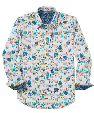 Robert Graham Long Sleeve 'Sumter' Print Sport Shirt