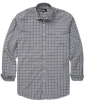 Westport Black Long Sleeve Spread Collar Plaid Sport Shirt