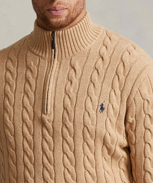 Polo Ralph Lauren Cotton Cable Half-Zip Pullover Sweater