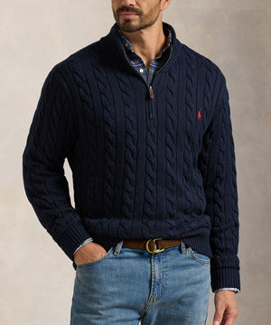 Polo Ralph Lauren Cotton Cable Half-Zip Pullover Sweater