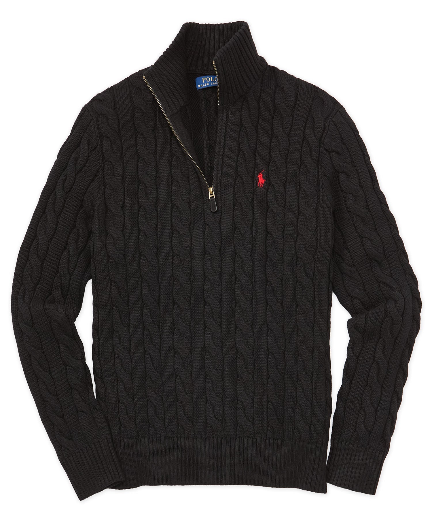 Polo Ralph Lauren Cotton Cable Half-Zip Pullover Sweater, Men's Big & Tall