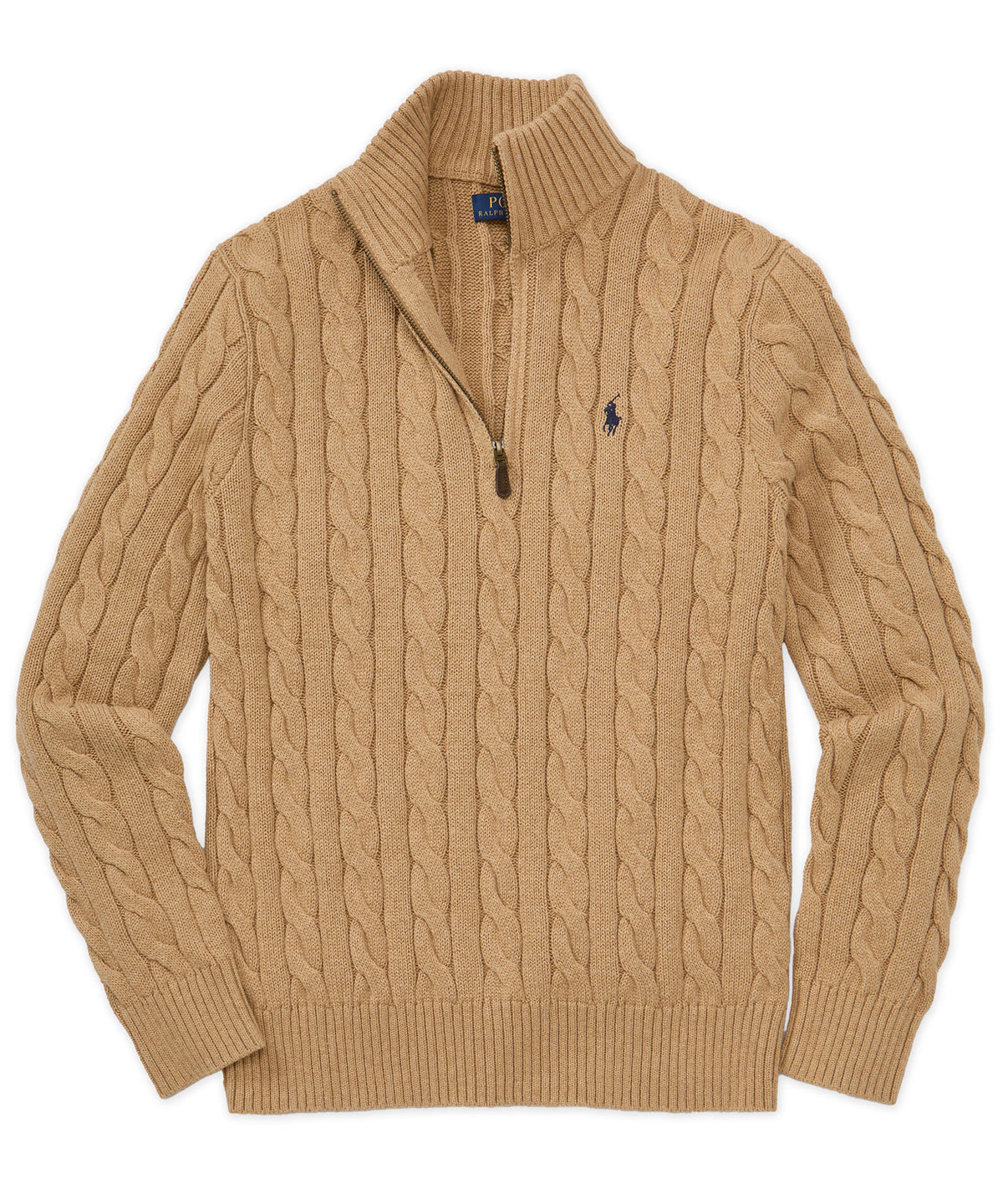 Polo Ralph Lauren Cotton Cable Half-Zip Pullover Sweater, Men's Big & Tall