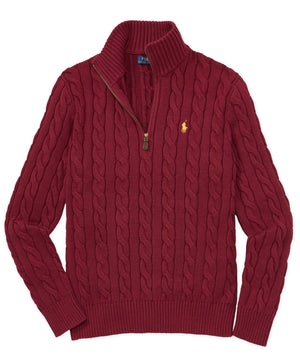 Polo Ralph Lauren Cotton Cable Half-Zip Pullover Sweater