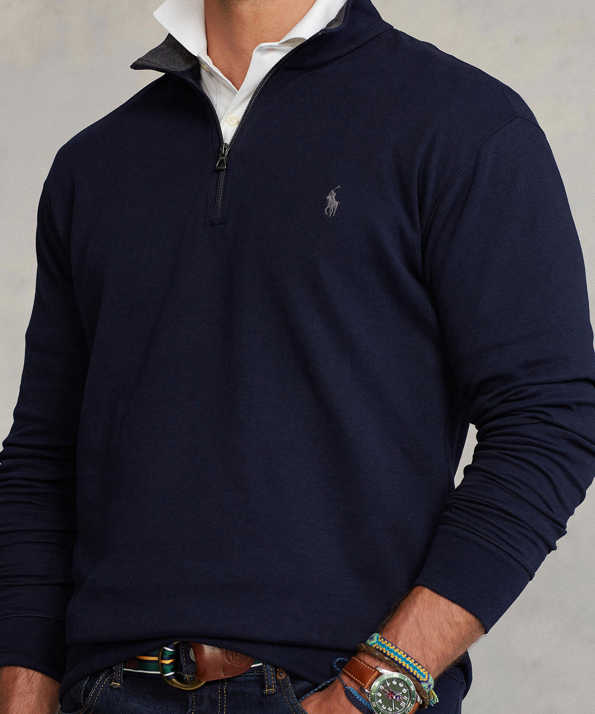 Polo Ralph Lauren Luxury Jersey Half-Zip Pullover, Men's Big & Tall