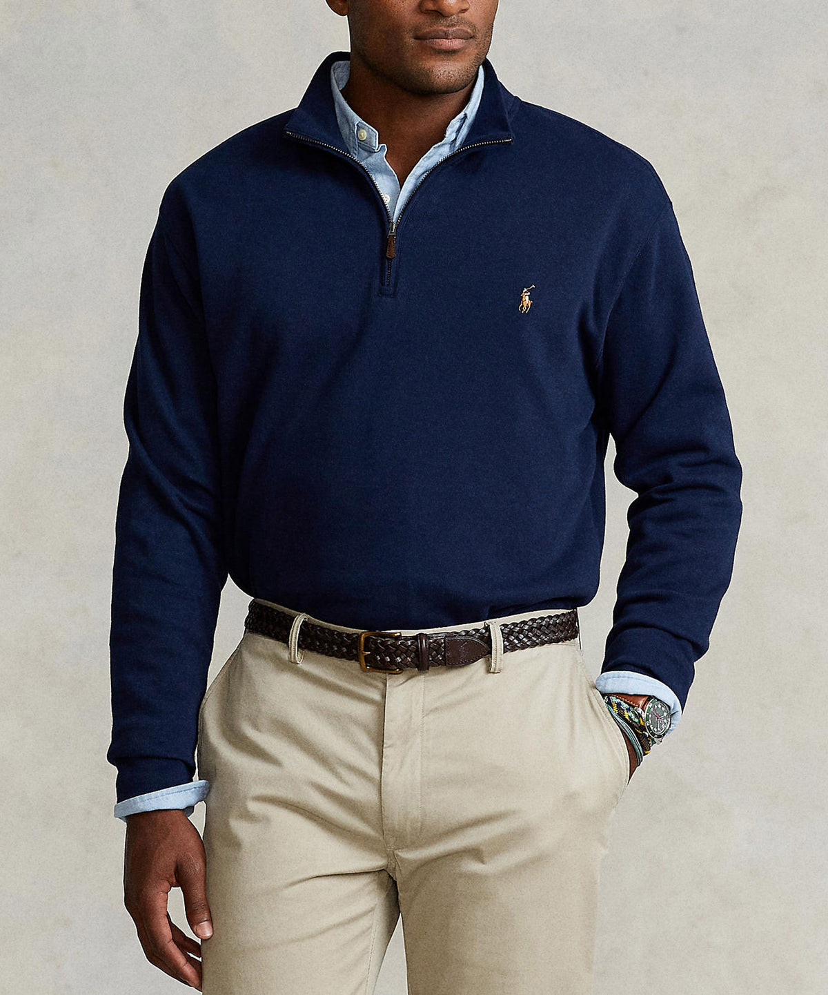 Polo Ralph Lauren Estate Rib Half-Zip Pullover, Men's Big & Tall