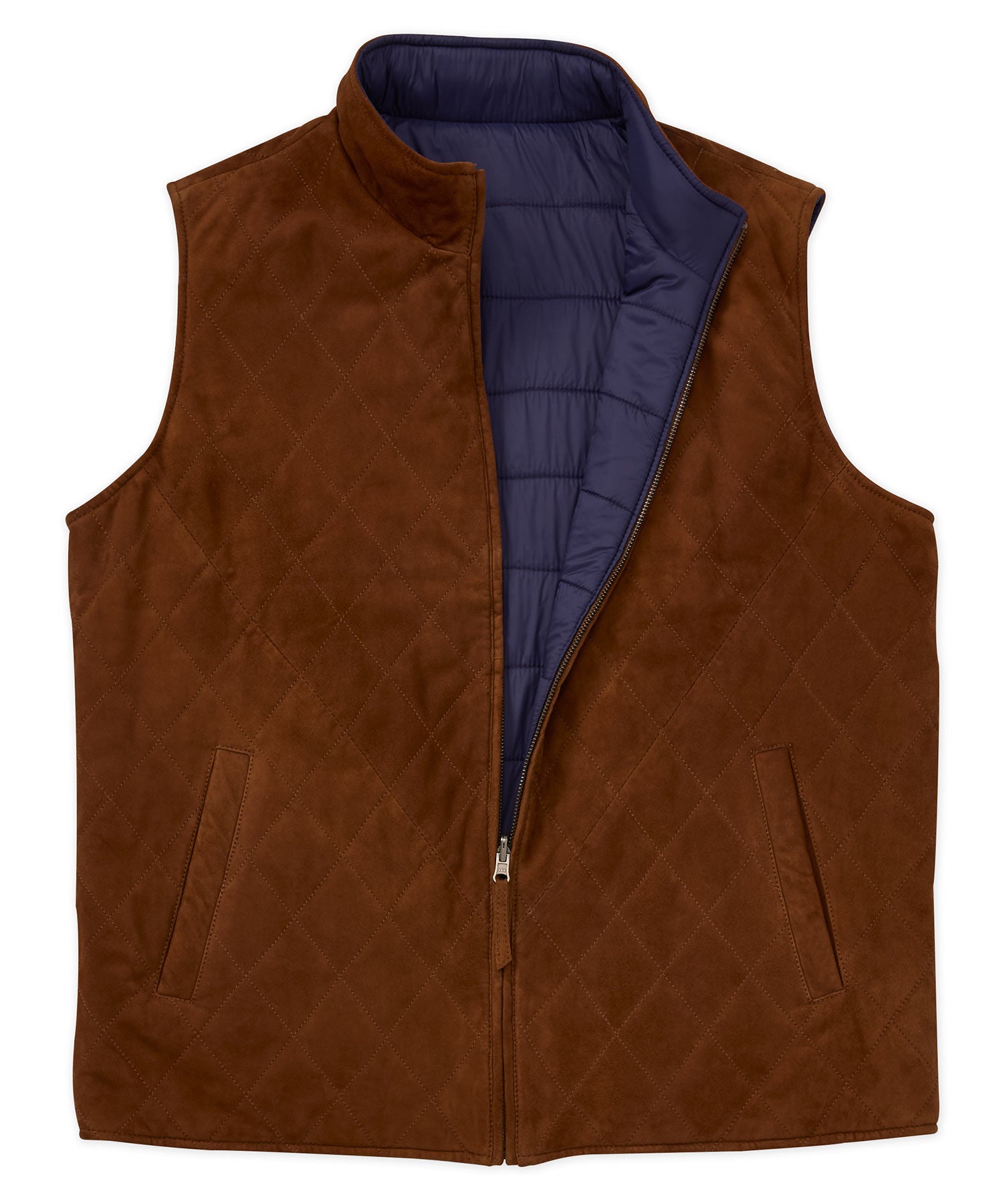 Westport Black Reversible Suede Vest, Men's Big & Tall