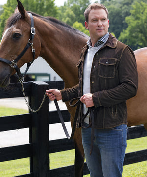 Westport Black Suede Jacket with Removable Hood