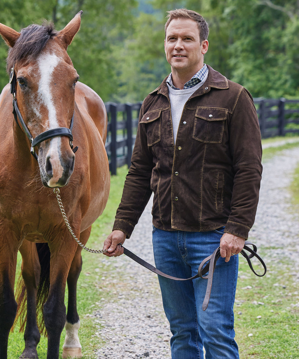 Westport Black Suede Jacket with Removable Hood, Men's Big & Tall