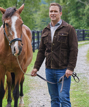 Westport Black Suede Jacket with Removable Hood