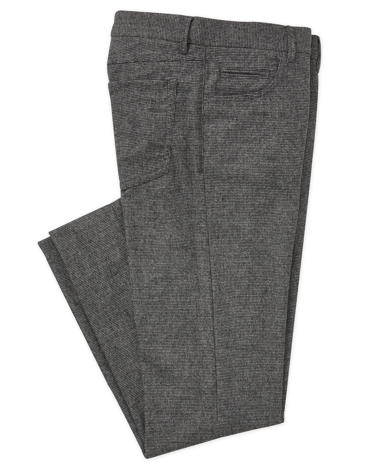 Westport Black 5-Pocket Brushed Houndstooth Pant, Men's Big & Tall