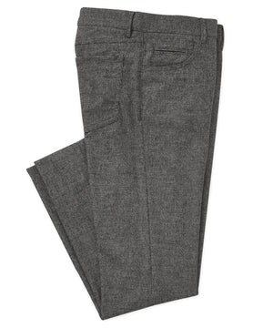 Westport Black 5-Pocket Brushed Houndstooth Pant