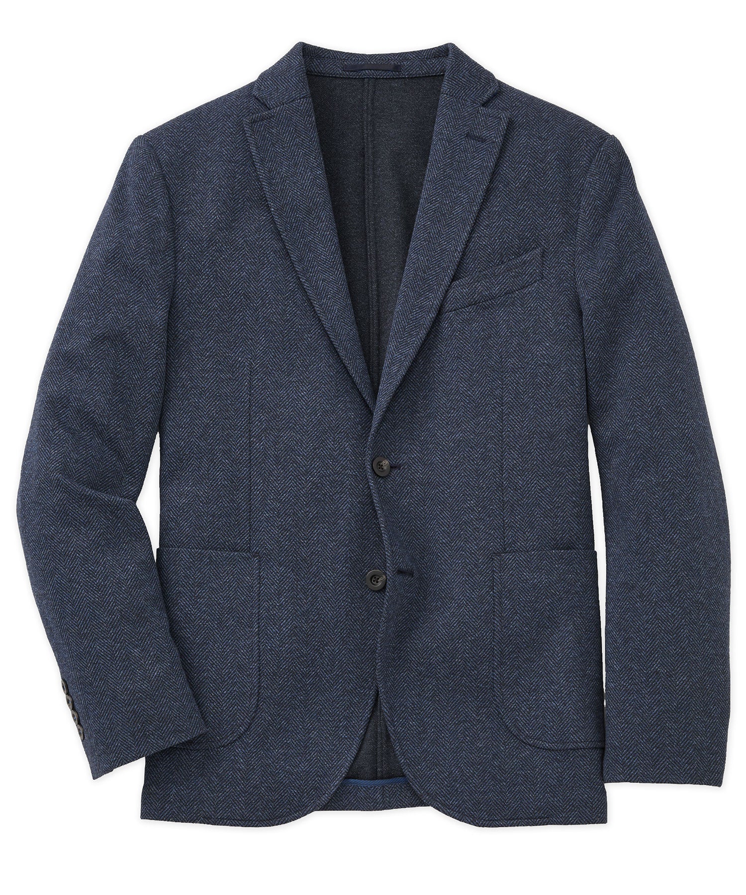 Westport Black Textured Knit Herringbone Sport Coat