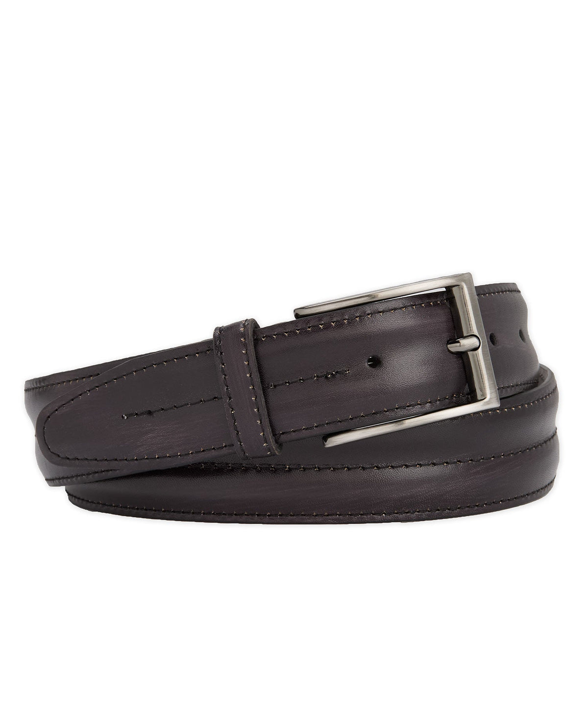 Westport Black Italian Calfskin 35mm Channel Belt, Men's Big & Tall