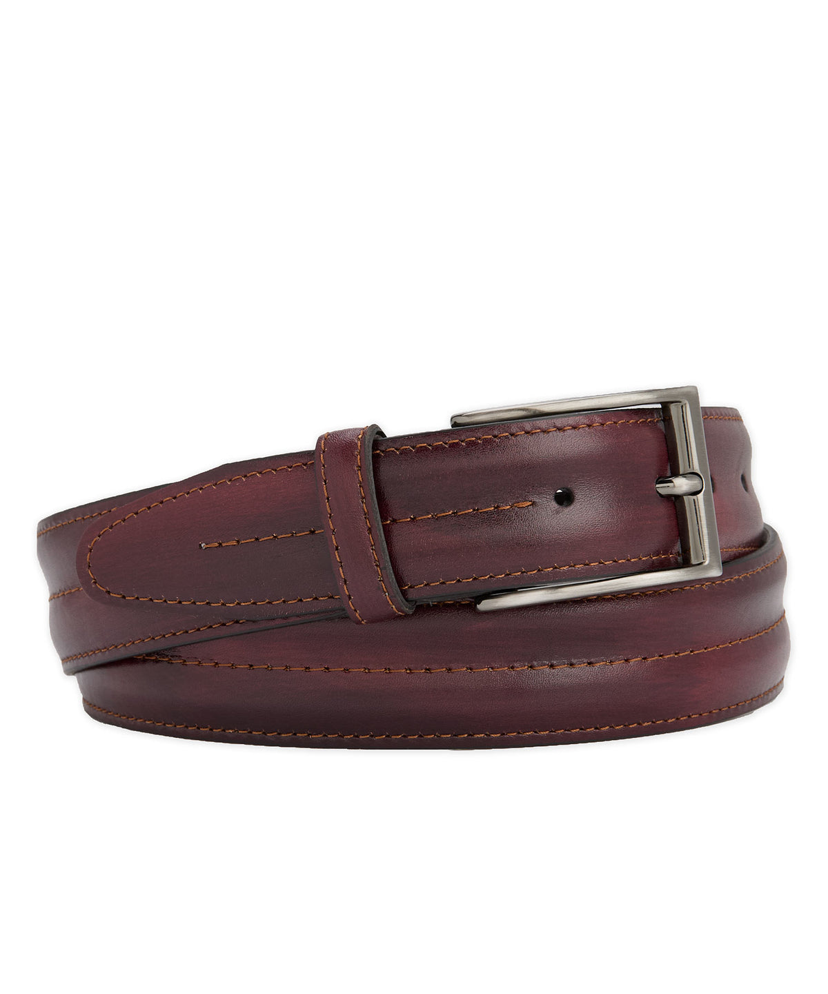 Westport Black Italian Calfskin 35mm Channel Belt, Men's Big & Tall