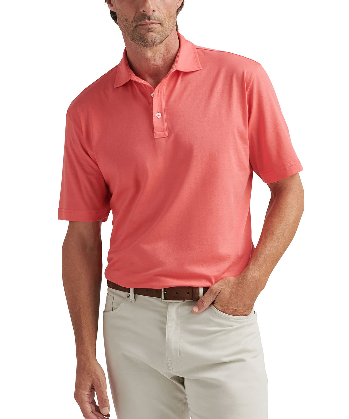 Peter Millar Short Sleeve Crown Comfort Polo Knit Shirt, Men's Big & Tall