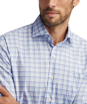 Peter Millar Long Sleeve Spread Collar Plaid 'Garrow' Sport Shirt