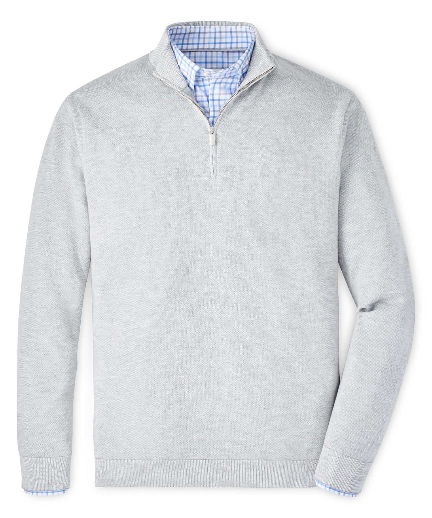 Peter Millar Coolspun Birdseye Quarter Zip Sweater