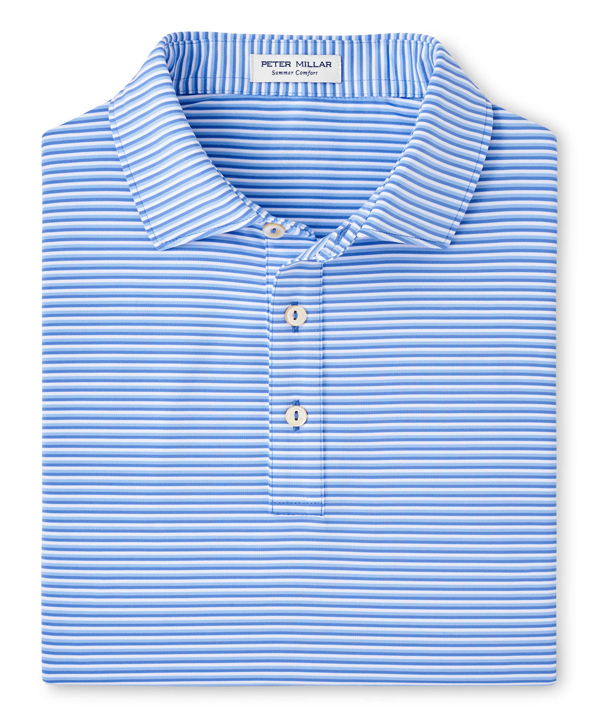 Peter Millar Short Sleeve Linden Stripe Polo Knit Shirt, Men's Big & Tall