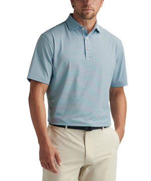 Peter Millar Short Sleeve Linden Stripe Polo Knit Shirt