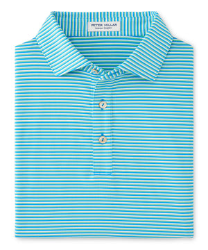 Peter Millar Short Sleeve Linden Stripe Polo Knit Shirt