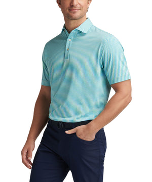 Peter Millar Short Sleeve Linden Stripe Polo Knit Shirt