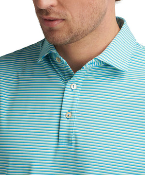 Peter Millar Short Sleeve Linden Stripe Polo Knit Shirt