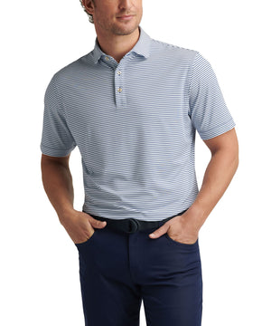 Peter Millar Short Sleeve Linden Stripe Polo Knit Shirt