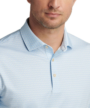 Peter Millar Short Sleeve Vega Performance Print Polo Shirt