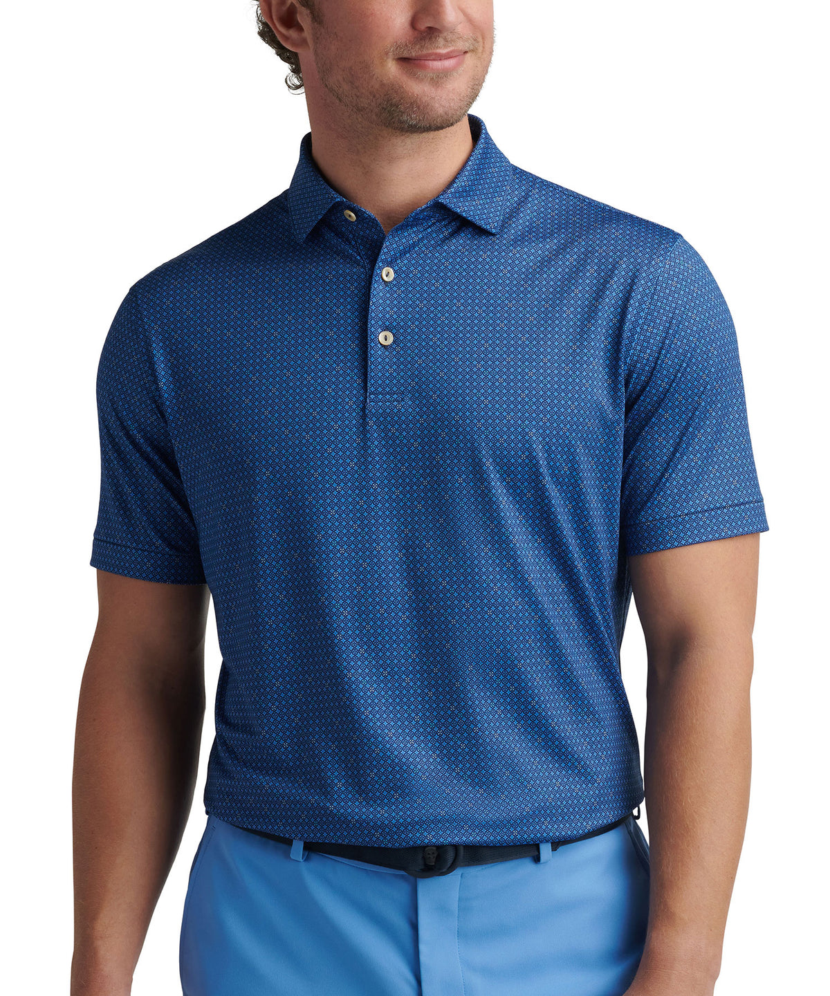 Peter Millar Short Sleeve Castelina Performance Print Polo, Men's Big & Tall