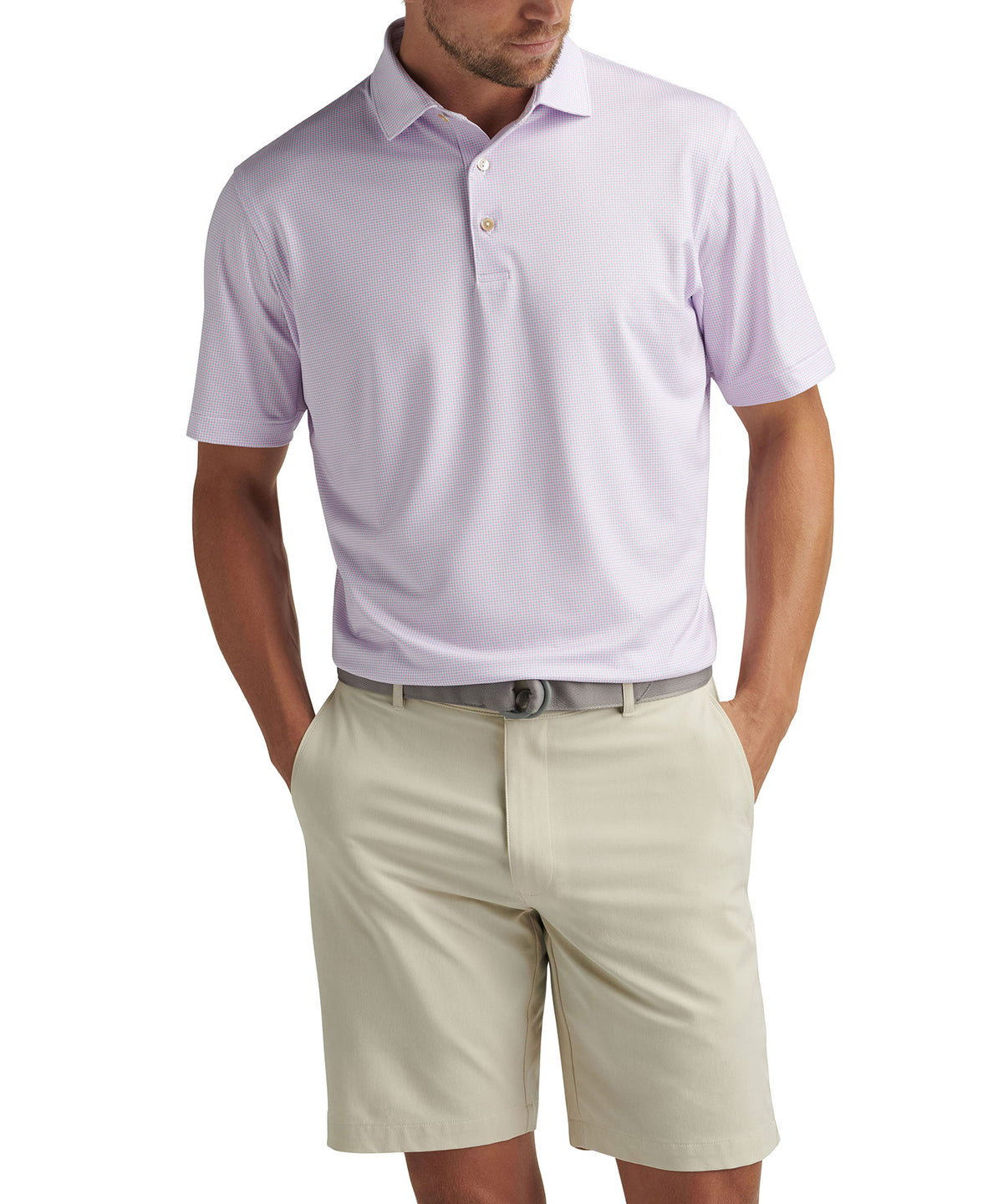 Peter Millar Short Sleeve Phoenix Performance Print Polo Shirt, Men's Big & Tall