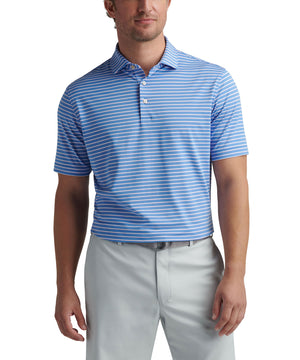 Peter Millar Short Sleeve Dunnes Stripe Polo Knit Shirt