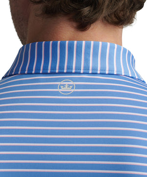 Peter Millar Short Sleeve Dunnes Stripe Polo Knit Shirt