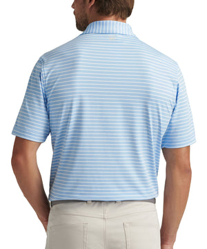 Peter Millar Short Sleeve Dunnes Stripe Polo Knit Shirt