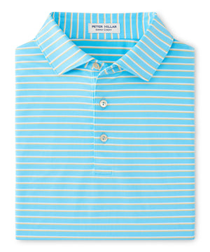 Peter Millar Short Sleeve Dunnes Stripe Polo Knit Shirt