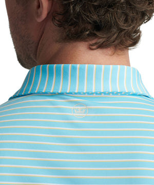 Peter Millar Short Sleeve Dunnes Stripe Polo Knit Shirt