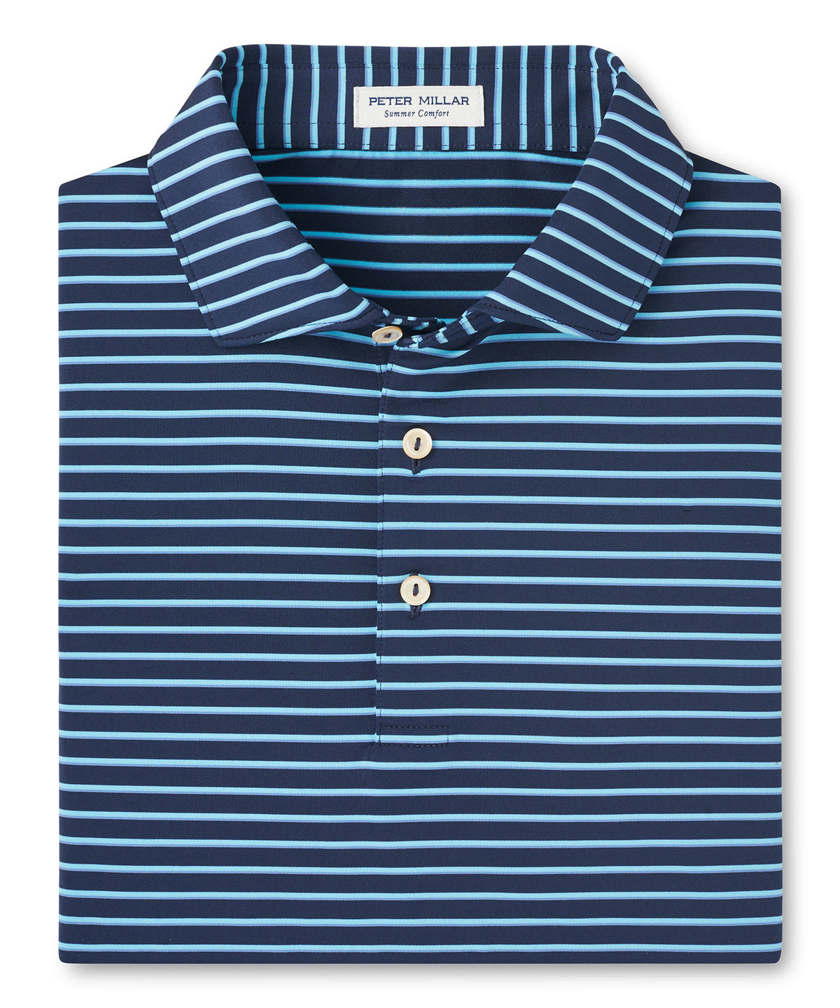 Peter Millar Short Sleeve Dunnes Stripe Polo Knit Shirt, Men's Big & Tall