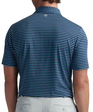 Peter Millar Short Sleeve Dunnes Stripe Polo Knit Shirt