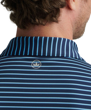 Peter Millar Short Sleeve Dunnes Stripe Polo Knit Shirt