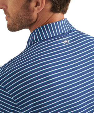 Peter Millar Short Sleeve Dunnes Stripe Polo Knit Shirt