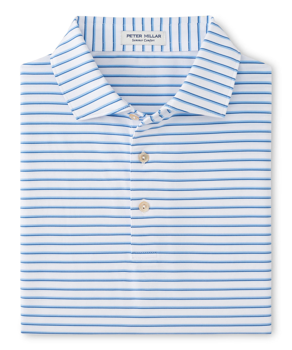 Peter Millar Short Sleeve Dunnes Stripe Polo Knit Shirt, Men's Big & Tall