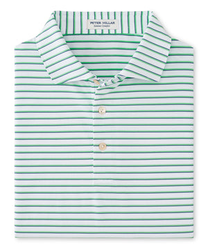 Peter Millar Short Sleeve Dunnes Stripe Polo Knit Shirt