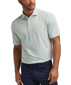 Peter Millar Short Sleeve Dunnes Stripe Polo Knit Shirt