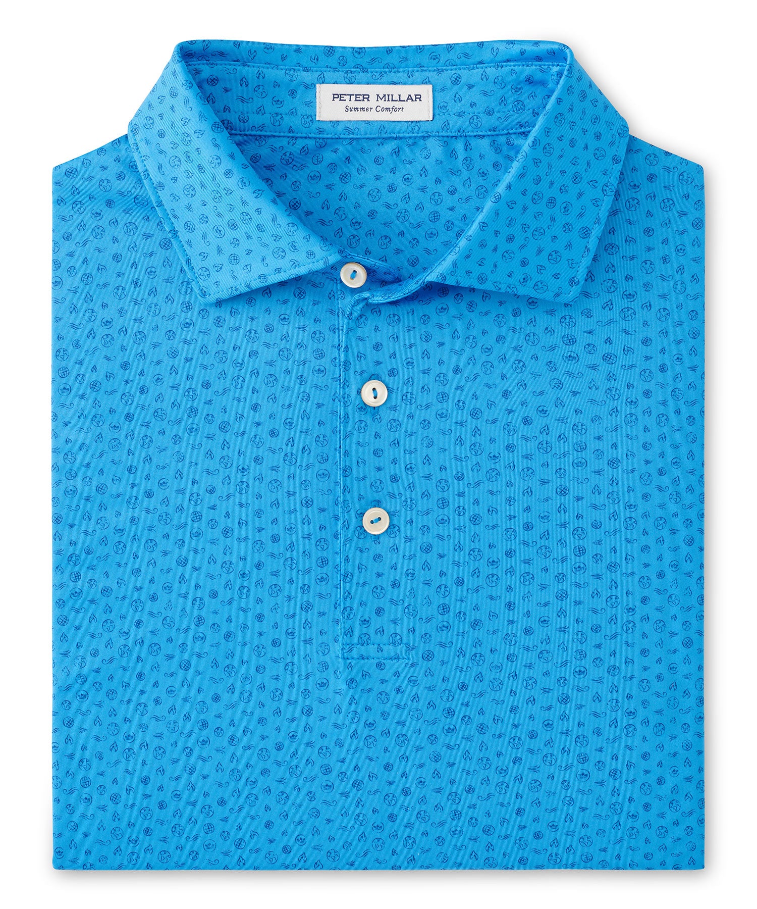 Peter Millar Short Sleeve Elements Performance Print Polo Knit Shirt