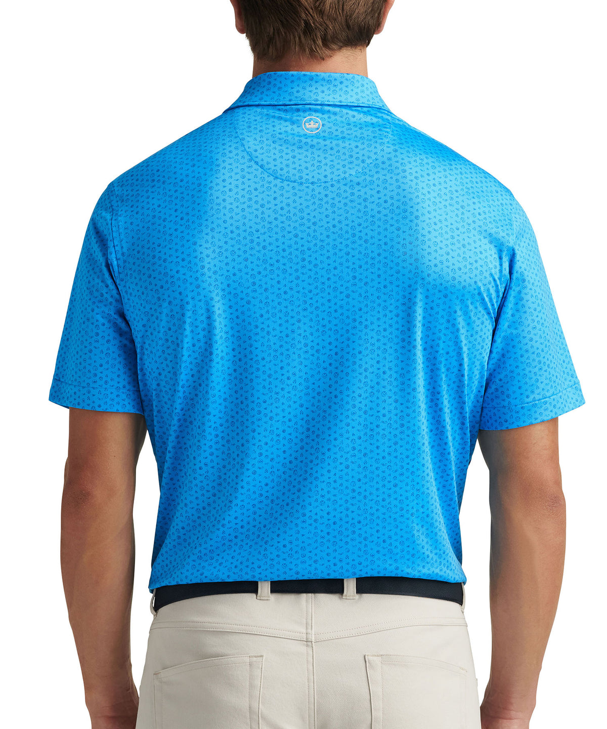 Peter Millar Short Sleeve Elements Performance Print Polo Knit Shirt, Men's Big & Tall