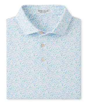 Peter Millar Short Sleeve Island Jammin' Performance Print Polo Knit Shirt