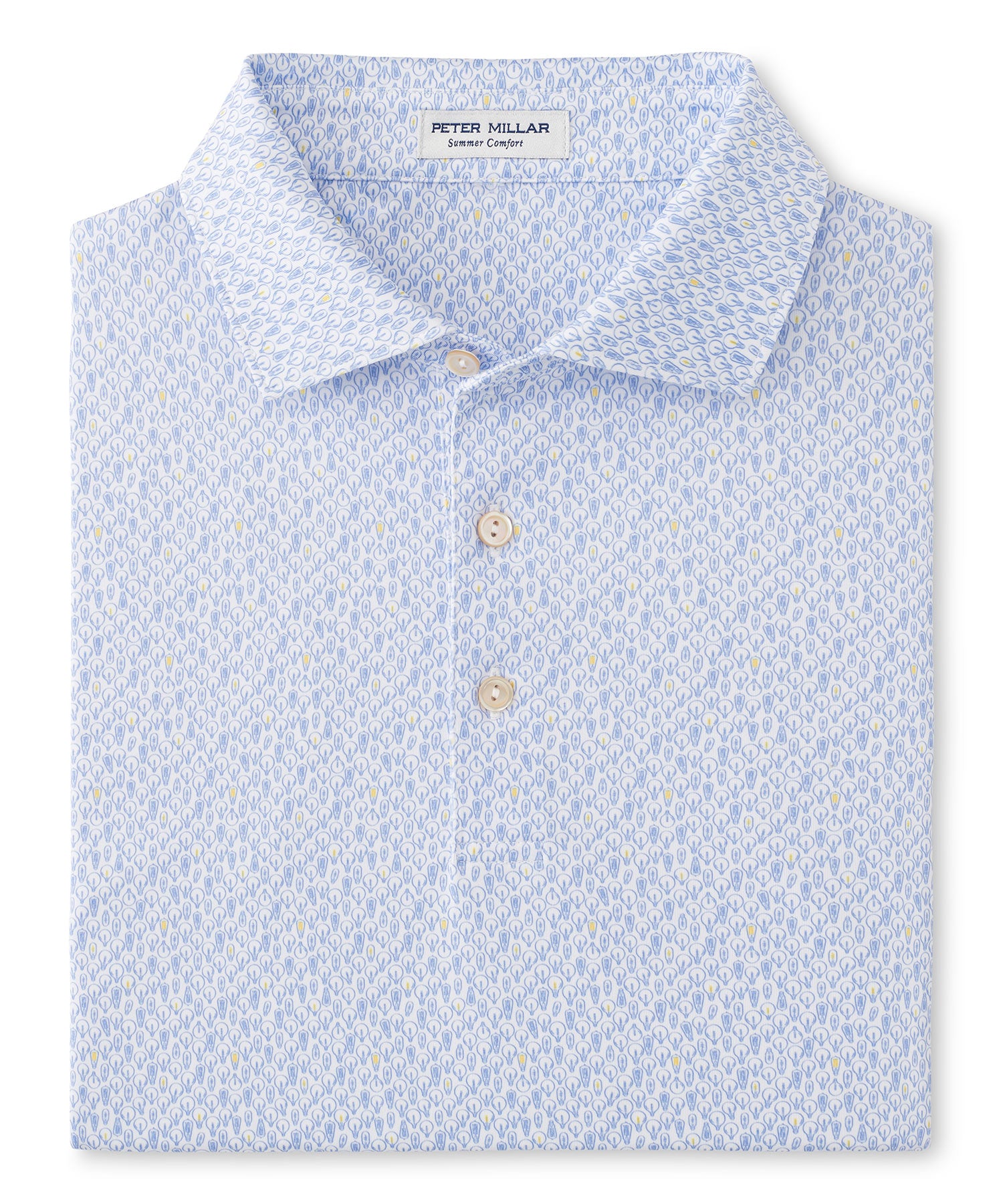 Peter Millar Shirt Sleeve Bright Idea Performance Print Polo Knit Shirt