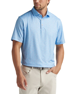 Peter Millar Shirt Sleeve Macaw Performance Print Polo Knit Shirt