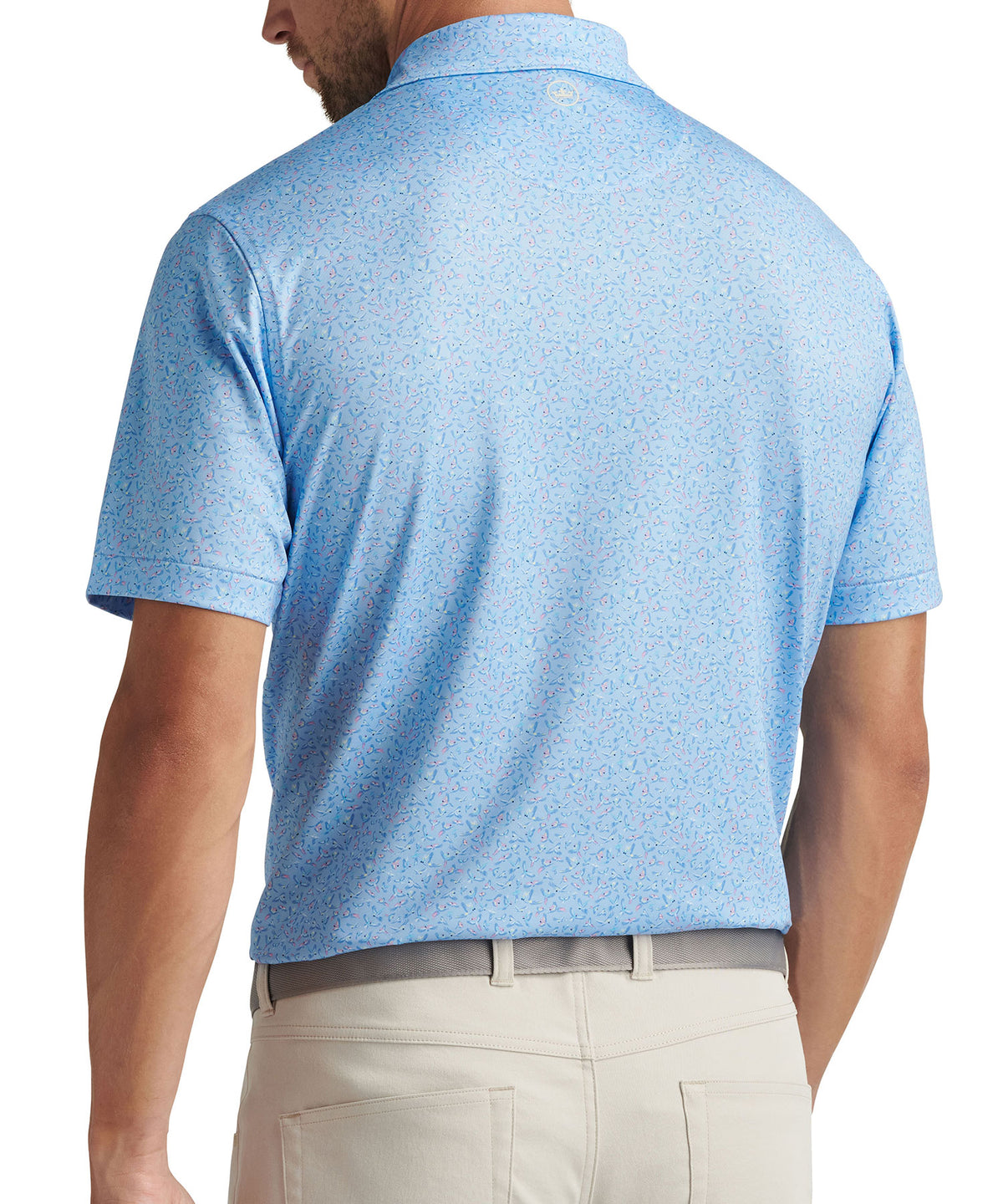 Peter Millar Shirt Sleeve Macaw Performance Print Polo Knit Shirt, Men's Big & Tall